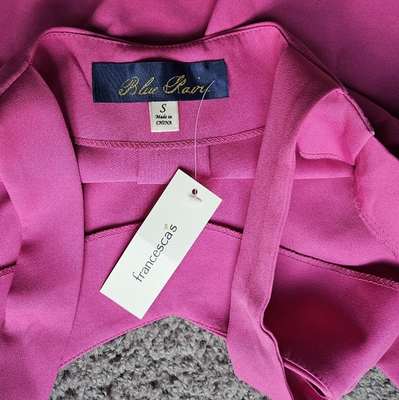 ✨️NEW Francesca Top - Hot Pink, White Embroidery - Picture 6 of 6